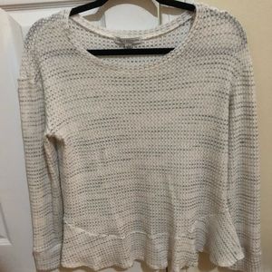White and grey sweater
